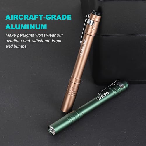 FASTPRO 6-Pack LED Pen Lights - Aluminum Portable Flashlights with AAA Batteries