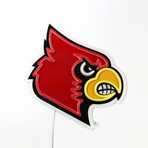 Louisville Cardinals LED Neon Sign – 13.64" W x 15" H with Dimmer