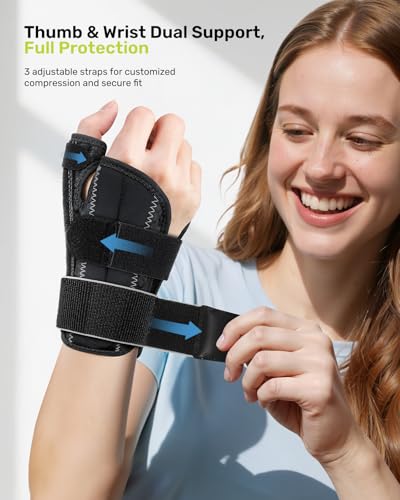 Thumb Brace Wrist Support Left Hand - S/M Gray