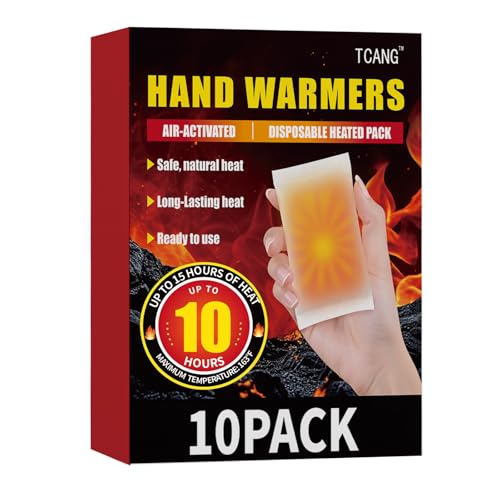 Disposable Hand Warmers - 10 Pack, 10-Hour Long Lasting Odorless Heat