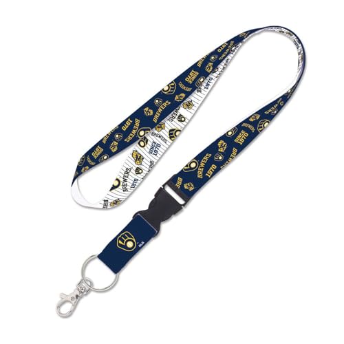 Milwaukee Brewers Detachable Buckle Lanyard - 1 Inch