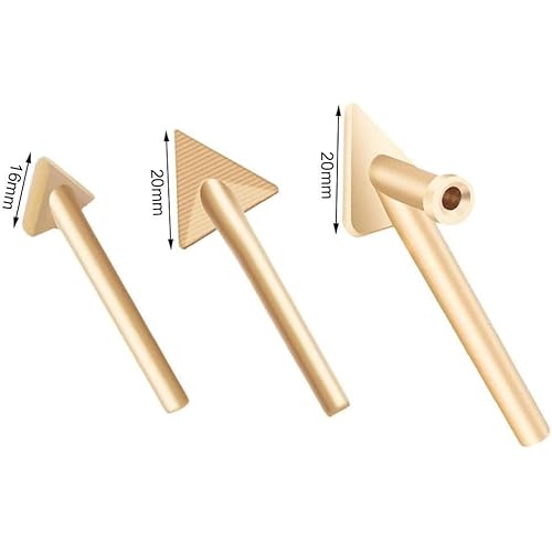 Gold Plastic Welder Soldering Iron Tips Triangular Copper Soldering Iron Head Replacement Tip for 80W Plastic Welding Repair Kit Parts and Accessories, Soldering Brazing Tools