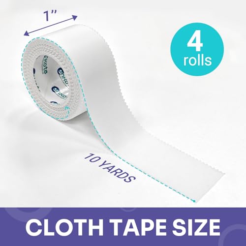 Hypoallergenic Cloth Surgical Tape - 1" x 10 Yards, 4 Rolls