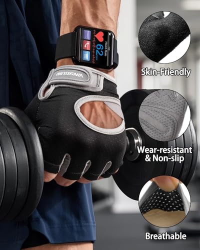 Breathable Weight Lifting Gloves for Men & Women - Extra Grip & Cushion