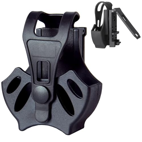 Polymer Handcuff Case for Law Enforcement, Fits ASP & Hinged Cuffs, MOLLE Belt Clip, Black