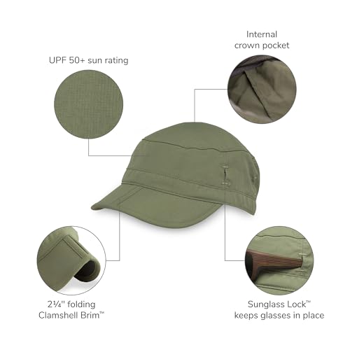 Sunday Afternoons Sun Tripper Cap UPF 50+ Unisex Cadet Hat Large Mineral
