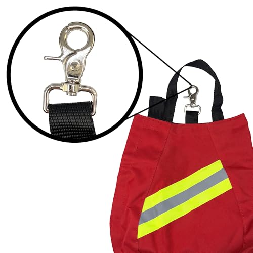 LINE2design Firefighter SCBA Air Pak Respirator Firefighter Mask Face Piece Bag for First Responder - Red