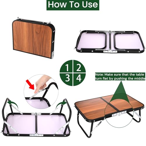 Nagpew Portable Folding Camping Table with Carry Handle, Lightweight & Sturdy