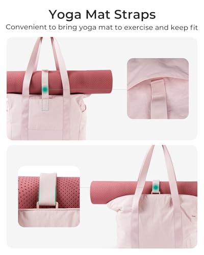 BAGSMART Gym Tote Bag for Women, 24L/28L Travel Yoga Mat