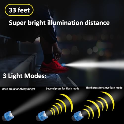 Rechargeable Shoe Lights - Waterproof Flashlight with 3 Modes