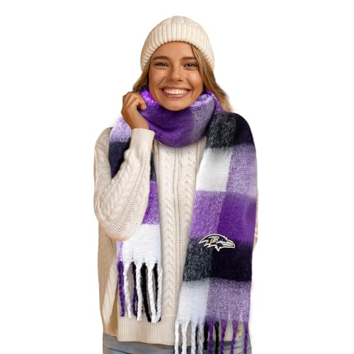 Baltimore Ravens Super Soft Scarf - 100% Acrylic Knit