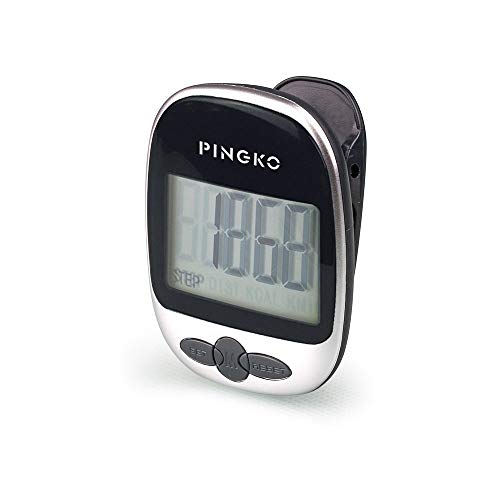 Portable Sport Pedometer - Step, Distance & Calories Tracker - Black