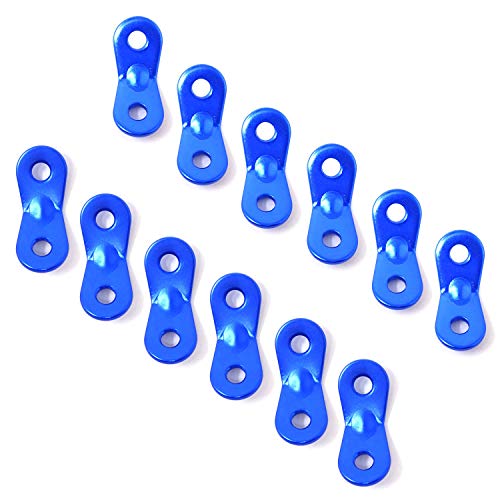 Aluminum Alloy Tent Rope Tensioners - 12 Pack, Blue