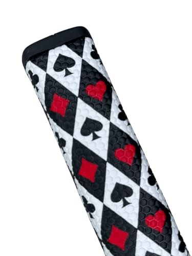 Jackputts Gambler Midsize Pistol Putter Grip for Golf Clubs - Fun Card Design