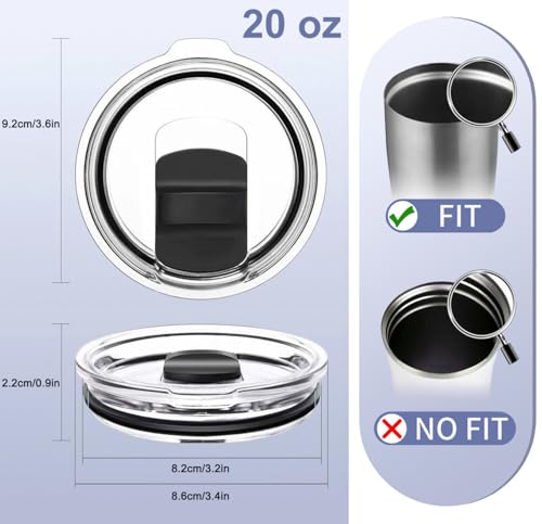 20oz Replacement Tumbler Lid - Magnetic Slider, 2-Pack