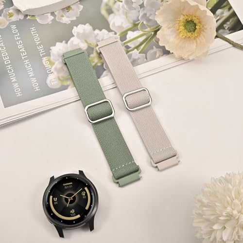 18mm Elastic Nylon Sport Band for 41mm Smartwatches - 2 Pack