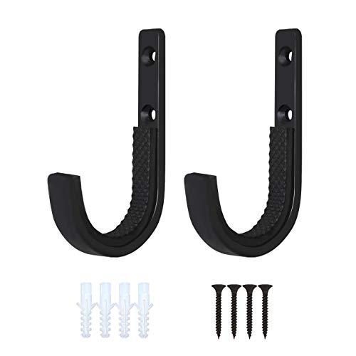 Metal Gun Rack and Shotgun Hooks - Black 1 Pair