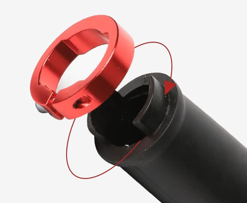 Rubber Grip Handlebar Cover Compatible with Kaabo Wolf Warrior Wolf Koning Wolf X Electric Scooter Anti-Slip Grip Replacement Parts (red)