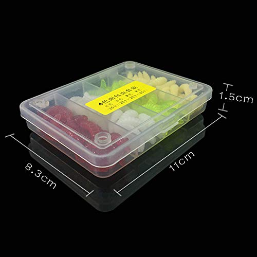 100pcs Soft Plastic Fishing Worms for Bass and Trout Lures