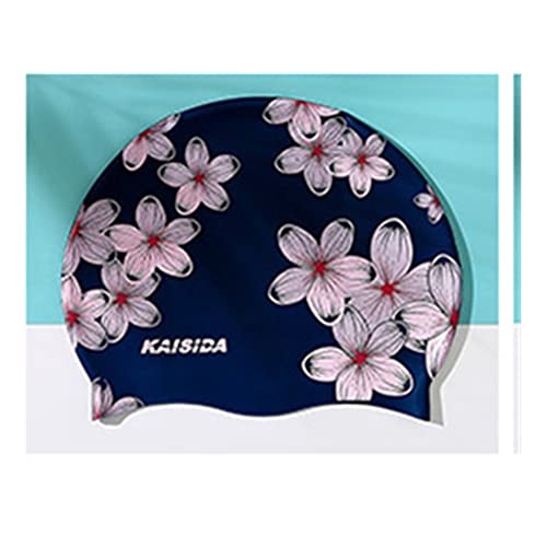 KAISIDA Silicone Swim Cap for Women - Waterproof, Anti-Slip, Long Hair Friendly