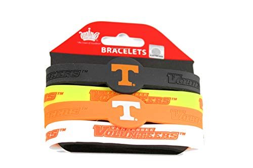 Silicone Bracelet 4-Pack - Tennessee Volunteers - 1/2" Wide