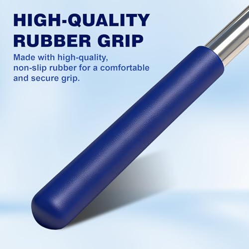 Golf Ball Retriever Telescopic 9 Ft - Blue with Rubber Grip