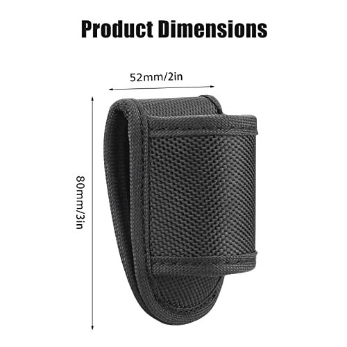 Flashlight Holster for Duty Belt - Nylon Compact Light Holder - Black 1 Pack