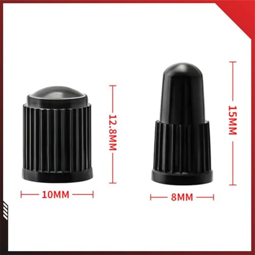 Bicycle Valve Caps 10-Pack - Durable Tire Covers for Dunlop Valves