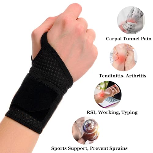 Breathable Mesh Wrist Brace for Pain Relief & Support - Adjustable - Style 1