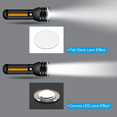 PATIKIL Diameter 10.3mm Height 4.2mm Flat Convex Lens, 10 Pcs Acrylic LED Optical Convex Condenser Lens for LED Flashlight Bike Head Lamp, Transparent