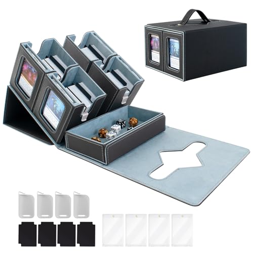 Henyopet MTG Commander Deck Box with 900+ Card Capacity, Magnetic Closure & Accessories