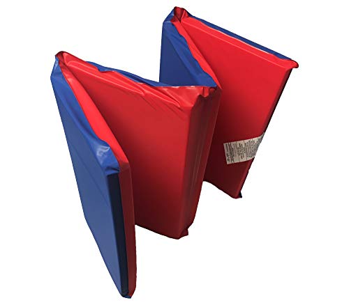 1.5 Inch Thick KinderMat - Red/Blue 4-Section Rest Mat