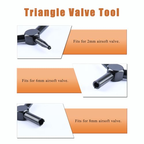 Valve Key for Airsoft - Triangle Wrench Tool - Black