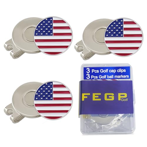 6 Pcs Golf Ball Markers with Magnetic Hat Clips Value Sets - Soft
