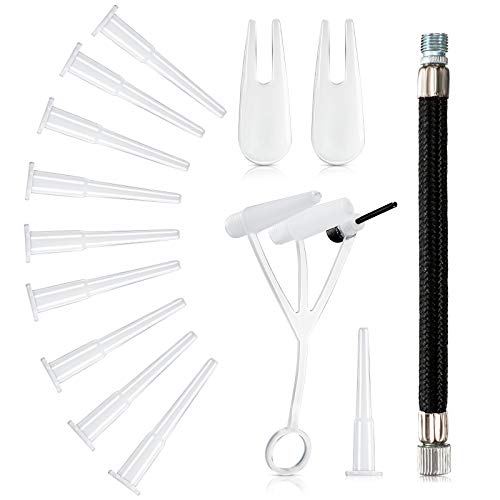 16-Piece Exercise Ball Plug Replacement Kit with Needle and Nozzle