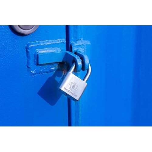Magmaus¢ç PDL40 Heavy Duty Lock with 3 Keys - [Stainless Steel] Weatherproof Padlock for Outdoor Use - Ideal for Storage Unit, Shipping Container, Gate