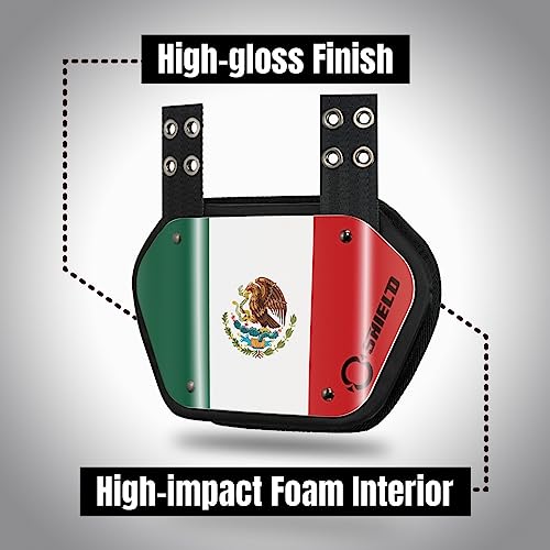 Youth Mexican Flag Football Backplate for Shoulder Pads - Lower Back Coverage