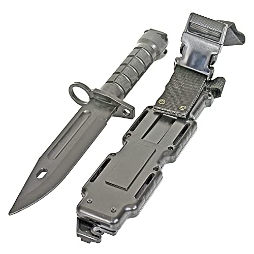 Rubber Knife Training Airsoft with Sheath Dummy Plastic Dagger