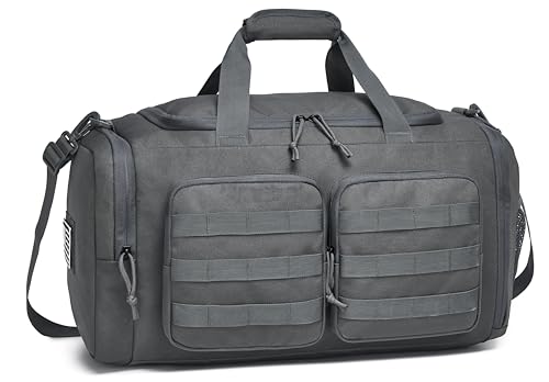 Wotony Tactical Duffle Bag for Men 35L Dark Gray Military Workout Gym Travel