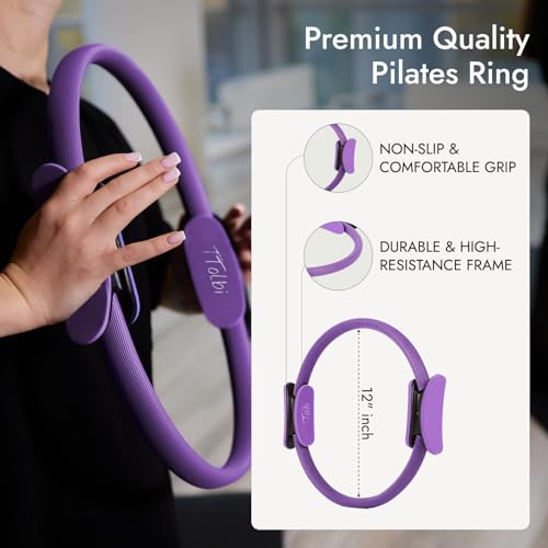 Pilates Ring and Ball Set - Luxury Purple | 10-in-1 Home Workout Kit