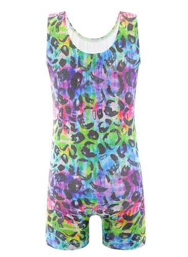 Girls Unicorn Rainbow Gymnastics Leotard with Shorts - 1-10 Years