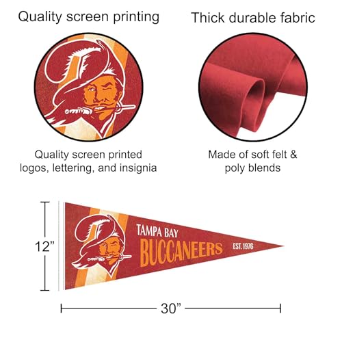 Tampa Bay Buccaneers Vintage Pennant Flag - 12x30 in