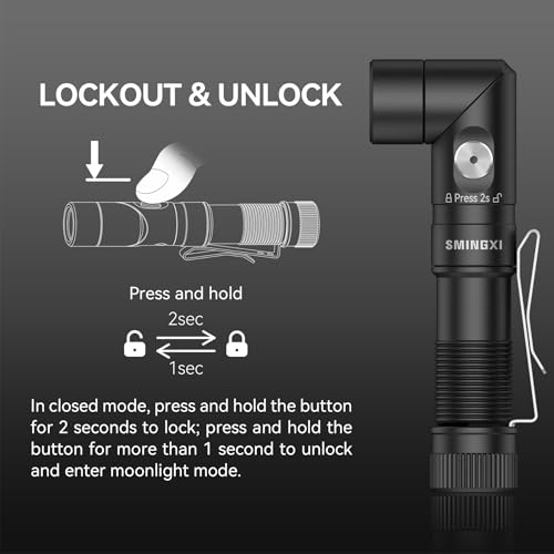 T5 1400 Lumens Rechargeable LED Flashlight, 90 Degree Adjustable Head, EDC Tactical Flashlight,Magnetic AA Pocket Work Light with Red Diffuser & Clip for Camping, Hiking, Emergency
