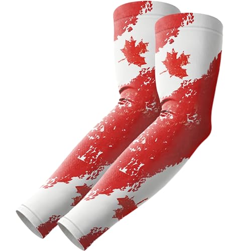 Canada Flag Cooling Arm Sleeves for Sun Protection - Unisex