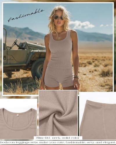 Womens 2 Piece Workout Set - Cotton Spandex Activewear