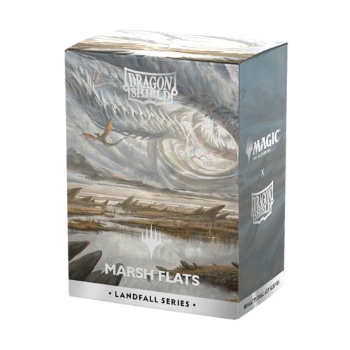 Dragon Shield Matte Dual Art Sleeves - Marsh Flats Magic MTG Landfall Series, 100 Count