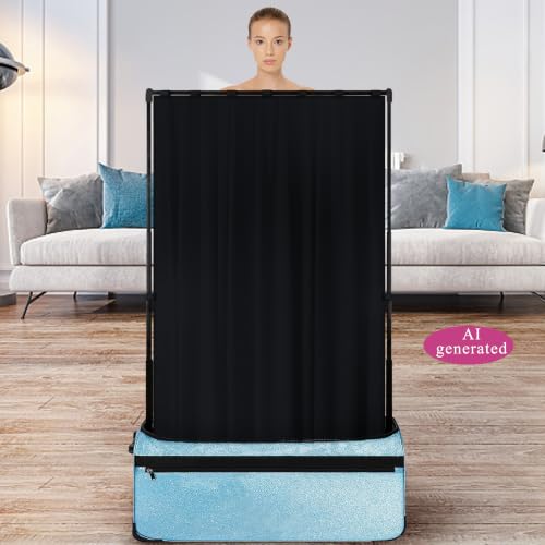 UYEDUJZ Black Privacy Curtain for Dance Bag & Suitcase, Quick Change Screen