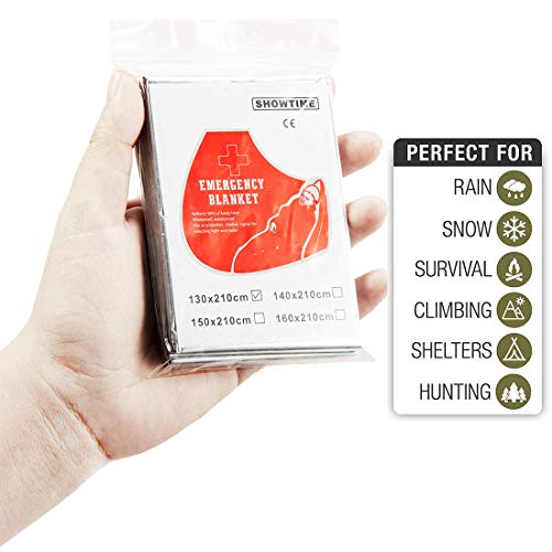 Emergency Mylar Thermal Blankets - Survival Pack of 6