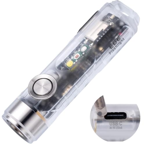 RovyVon Aurora A8 Keychain Flashlight Black, 650 Lm EDC USB-C