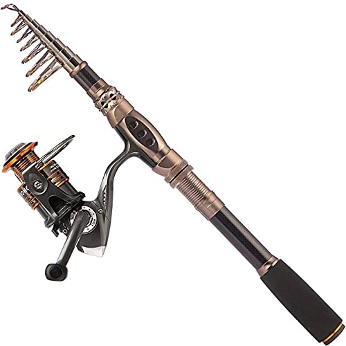 Telescopic Fishing Rod and Reel Combo - Carbon Fiber Kit for Sea & Freshwater